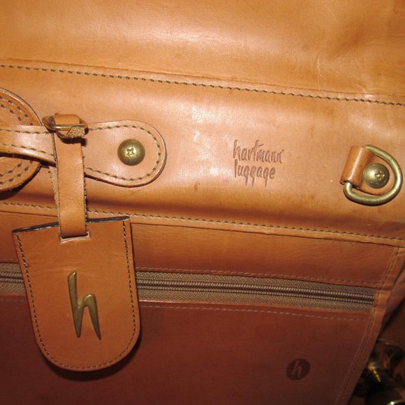 HARTMANN GARMENT BAG CARRY ON LUGGAGE LEATHER 4 SUITER EXTRA PACKING SPACE. - Picture 8 of 16